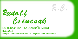 rudolf csincsak business card